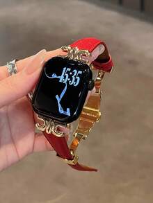 1 条高端皮革表带，具有女士社交名媛风格，兼容 38/40/41/42/44/45/46/49 毫米，兼容 Ultra/S10/9/8/7/6/5/4/3/2/1 - 38/40/41mm(s10)42mm - 查看 29