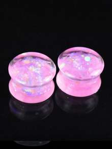 一对 8-30 毫米闪亮圆形亚克力耳塞 隧道塞 身体穿孔饰品 - 閃亮 - 查看 11