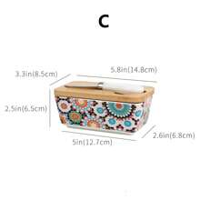 Ceramic Butter Box With Lid, European Style Household Cheese Storage Box, Kitchen Storage Box For Sealing And Preserving Freshness.