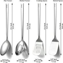 Homquen Stainless Steel Kitchen Utensils Set 4pcs, Cooking Utensils Set, Kitchen Tools Spatulas Set, Cooking Spoons, Home Essentials Kitchen Gadgets Accessories