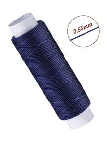 1 Roll Round Waxed Thread 0.55/0.8 Mm 54 Yards, Leather Thread Wax String For Sewing, Stitching, Bookbinding, Bracelet, Braiding,50m