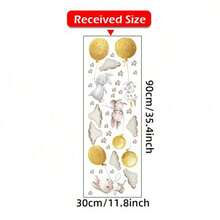 粉色兔子气球儿童房婴儿装饰贴纸适用于婴儿童房墙壁婴儿洗澡家庭装饰礼物 - 粉色 - 查看 9