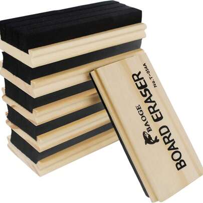 1pc Wooden Chalkboard Eraser, Dustless Cleaning Brush, Suitable For Classroom Blackboards And Car Windows, Great For Teachers, Office And Home Use Chalkboard Eraser, Back To School