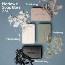 MARLOWE.. 102 Body Scrub Soap 7 Oz 3 Bars Exfoliating Soap Bar With Shea Butter Olive Oil Green Tea Extracts Cleanses Smooths Revitalizes Skin Original Sage Fir Scent - Original-Sage+Fir - View 7