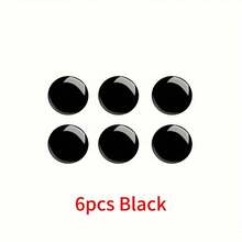 6pcs 20mm Black Car Door Lock Keyhole Protective Stickers, Decorative Decals