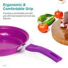 13-Piece Non Stick Cookware Set With Lids And Utensils, Deluxe Non-Stick Cookware Set Pots And Pans Kitchen Set,Pan Induction Cookware Set Premium Kitchen Outdoor Set Perfect For Home Cooking,Healthy Non Stick Kitchen Cooking Set, With Frying Pans Set - Purple - View 4