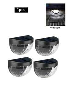 1/2/4/8 件装太阳能围栏灯、甲板灯、太阳能壁灯、太阳能壁挂式户外围栏灯、白色 LED 灯，适用于花园、家居、庭院、院子、车库、露营、万圣节、圣诞节派对装饰照明 - 彩色 - 查看 13