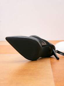 秋冬女士镂空尖头网眼踝靴，时尚高跟透气百搭短靴，优雅派对风