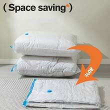 10个装真空压缩收纳袋，大容量衣物整理袋，旅行便携式真空密封袋，衣柜整理袋，防尘防潮行李收纳袋，多功能密封袋，真空袋，打包袋，包装袋，储物袋，储物盒，节省空间，抗氧化，可折叠，适用于卧室装饰，衣服 - 查看 3