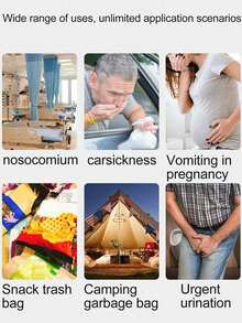 5/10 buc pungă de curățare a vomei de unică folosință 1000 ml portabil auto de unică folosință călătorie avion rău de mișcare greață pungă de plastic