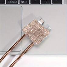 5 件手机线保护器、闪亮金色水钻理线器和防充电头套，送给朋友的完美礼物，万圣节礼物 Nan 充电器配件 手机配件 - 多色 - 查看 7