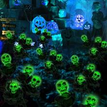 GCTECHING 1 Pc Solar Halloween Lights Skeleton Rose Lantern Swaying By Wind, Pathway Lights, Halloween Decorations Outdoor, Green Skull Rose Lights For Garden Halloween Decor Light Home Decor Party Decor Halloween Decoration Room Decor Halloween Garden Decor For Gift Fairy