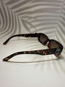 2 套男女通用 Y2K 嘻哈摇滚骷髅、腰果花、复古小方形有色、玳瑁色、豹纹太阳镜，复古经典时尚复古奢华旅行装饰眼镜，情侣套装