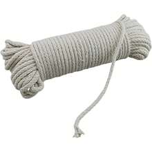 100 Ft Heavy Duty Braided Cotton Rope Clothesline Approximately # 6 1/4" 6 Mm Multi Purpose Home Boat Camping - 1 - View 1