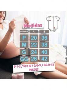 Baby Bodysuit First New Year's Eve Themed Pink Girl - 白色 - 查看 4