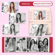 Portable Multifunctional Photo Printer Camera - Men And Women Digital Camera With Printing Function, Rechargeable Lithium Battery - Creative Painting And Photography Gift,1200 MAh Rechargeable Lithium-Ion Battery For Holidays, Christmas, Halloween, Birthday Parties & Special Occasions