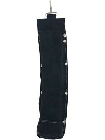 Flame-Resistant Electrode Bag/Welding Rod Pouch/Welding Rod Holder/Leather Electrode Holder/ (Black)