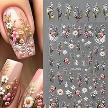 1/2 件，这些浮雕春季野花指甲贴展现了一系列精致细致的花卉图案。精致的花瓣、茎叶和野花都经过精心制作，呈现出栩栩如生、迷人的外观。柔和的粉色、白色和黄色色调的组合，为您的指甲带来春天的清新活力。 - 彩色 - 查看 10