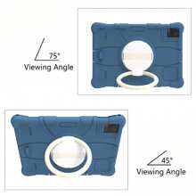 Custodia protettiva universale per tablet da 9,7" a 11,5" con supporto e cinturino da 360°, antiurto, include una penna stilo, guscio protettivo in silicone morbido e personalizzabile, compatibile con iPad, Teclast e altri marchi, dimensioni: 17,5x25,6 cm (9,7", 9,8", 10,1", 10,3", 10,4", 10,6", 11", 11,5" ecc. escluso il tablet)