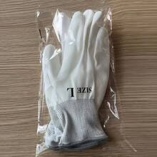20-Pack Heavy Duty Nylon Work Gloves With PU Coated Palms & Fingers - Breathable Knit, Anti-Slip Grip, Reinforced Stitching - Elastic Cuff, Machine Washable, Individually Wrapped Pairs For Construction, Warehouse, Landscaping, Mechanics, DIY Projects (12 Pairs/Bulk Pack)
