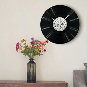 Simulation Vinyl Record Retro Creative Clock Luxury Wall Clock Cafe Bar Decoration Table Vinyl Record Mute Clock Sideboard Decorations Ornaments Art Desktop Painting High Sense Niche Living Room Painting. Gifts Birthday Graduation Room Decor Clock Wall Bedroom Decor Dormitory Decor Back To School School Decor School Surprise Home Decor School Supplies