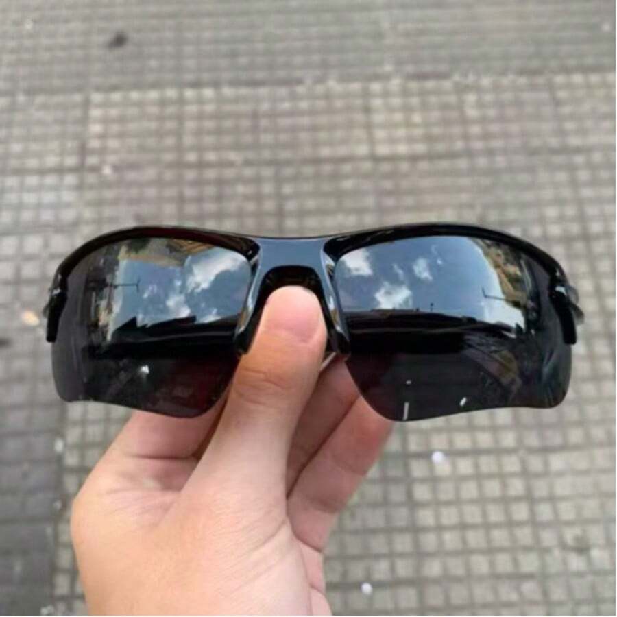Unisex Anti-UV Sports Sunglasses - Preto - View 1