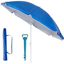 Outdoor Parasol, Stand And Base - Xanh và trắng - Xem 1