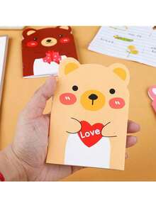 3/6 pièces Mini carnets d'ours en peluche, motif de dessin animé, 20 feuilles/40 pages, style ludique et mignon, convient pour les récompenses d'étudiants et les fournitures de rentrée scolaire, cadeaux de notes aléatoires en classe, rentrée scolaire, cadeaux d'enseignants pour les élèves, études diligentes, progrès quotidiens, cadeaux de saison de rentrée scolaire, carnets d'outils d'écriture pour étudiants, fournitures scolaires, fournitures d'apprentissage pour filles