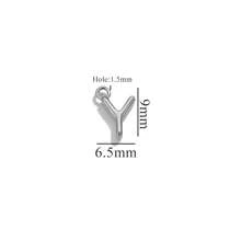 10pcs Stainless Steel Alphabet Pendants DIY Necklace Earrings Bracelet Jewelry Making Accessories