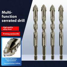 3pcs Eccentric Tooth Saw Drill Bits, Tools Multi-Function For Metal, Stainless Steel, Concrete, Glass, Ceramic Tile Hole Punching Christmas - Multicolor - View 3