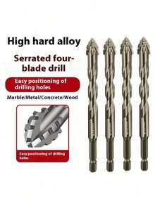 3pcs Eccentric Tooth Saw Drill Bits, Tools Multi-Function For Metal, Stainless Steel, Concrete, Glass, Ceramic Tile Hole Punching Christmas - Multicolor - View 4