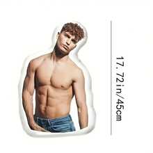 1pc Custom 3D Printed Photo Pillow, 100% Polyester Cover, 100% Polypropylene Filling, Hand Washable, Multipurpose, Digital Printing In Various Sizes - Ideal For Christmas And Halloween Gifts, Custom Human Shaped Pillow, Unique Personalized Face Design Suitable For Birthday, Holiday, Anniversary, Home Decor, Living Room, Bedroom, Valentine's Day, Wedding Decor, Halloween, Christmas, Thanksgiving, Reusable, Ornamental, Exquisite, Adorable, Cute, Funny, Custom, Personalized, Customized, For Anniversaries, For Birthdays, Teenager Dolls & Stuffed Collections,Machine Washable, Digital Printing - Multicolor - View 10