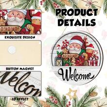 Yousoontic 17 Pcs 12 Inch Magnetic Welcome Door Sign Interchangeable Front Door Decor Rustic Fall Seasonal Hanging Sign Halloween Christmas Decor For Home Warming Gift(Classic Color,Welcome) - Classic Color - View 6