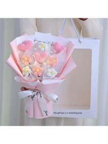 1 件手工心形花束礼物，生日礼物，送给爱人、妈妈、女人、父亲节 - 多色 - 查看 4