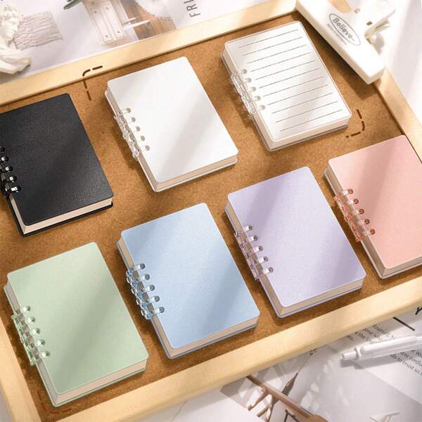 Small Notebook A7 Notepad,80sheets Portable Pocket Small Notebook,Loose Leaf Notepad,Minimalist Candy Colored Notebook Thickening Notebook, Memo Diary Planner Taking Notes Agenda Organizer Pocket Notepad Journal For School,Gifts For Friends,Office And School Supplies