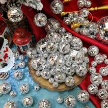 70 piezas Espejo de vidrio de bola de discoteca plateada de varios tamaños - 0.78/1.18/1.57/1.97 pulgadas - Opción perfecta para bodas, fiestas de cumpleaños y reuniones familiares acogedoras