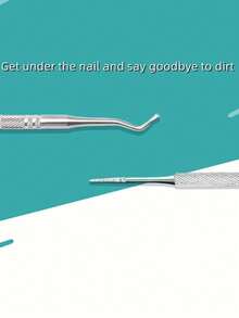 3 piezas Juego de Herramientas de Acero Inoxidable para Uñas - Limas de Uñas de Doble Cara, Elevadores, Cucharas y Varillas Empujadoras para Limpiar y Retirar Uñas de los Pies, Bolsas y Almacenamiento, Ayudando a Manos y Pies a Recuperarse Mejor. Herramientas de Cuidado de Manos y Pies, Herramientas de Limpieza, Regalos de Halloween, Regalos de Navidad, Esenciales para Familias, Son un Gran Regalo