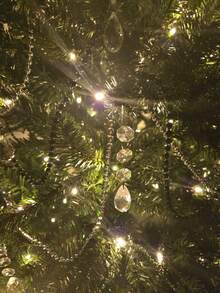 30 Pcs Crystal Ornaments Christmas Tree Decorations Hanging Crystals For Centerpieces Acrylic Chandelier Garland Gem Beads Taiwan Made Clear Home Decor Christmas Decorations Room Decor