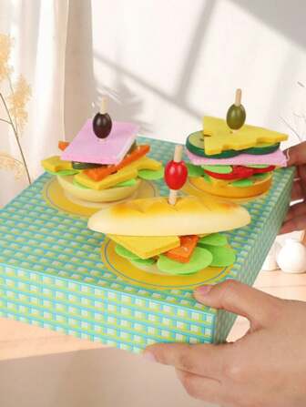 Juego de comida de juguete para niños, juguetes de comida con verduras, postres, sándwiches, sushi, comida falsa con juguete de pizza, comida de juego, accesorios de cocina de juego, regalo para niños y niñas