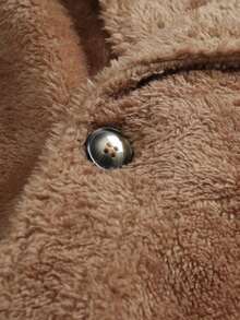 Abrigo de piel sintética para hombre, chaqueta con solapa marrón, abrigo de invierno cálido adecuado para uso casual, ir al trabajo, actividades al aire uso diario