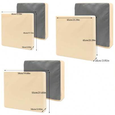 2 件户外靠垫套，防水涤纶沙发套，适用于庭院家具、花园沙发