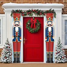 1 par de faixas para festa de Natal, faixas decorativas para pendurar na varanda com o tema Quebra-Nozes, decorações para festas temáticas de Natal, decoração para áreas externas e internas, ideal para varanda, quintal, garagem e decoração de casa - Estilo B - Ver 5