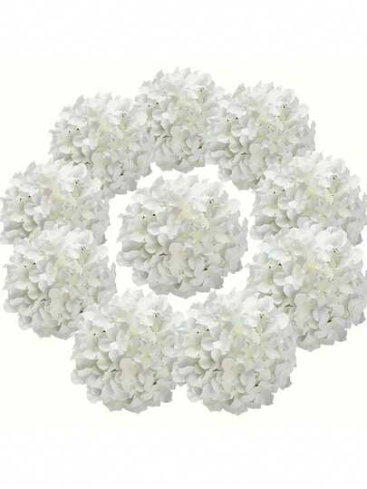 25朵仿真绣球花头，白色水仙花，带茎仿真绣球花，波西米亚风格家居装饰，春季装饰。适用于春季家居装饰、婚礼装饰、派对装饰、新娘捧花装饰。