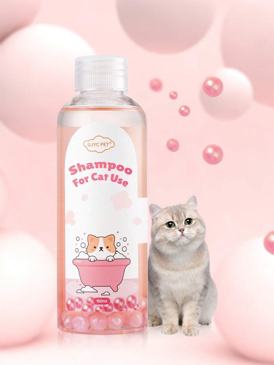 GJYC PET Cat Colognes Shampoo - Grooming Supplies for Soft and Shiny Coat - Classic Fresh Scent, Long lasting fragrance - 5.07 fl oz