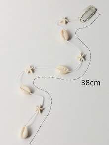 1 chiếc kẹp tóc trang trí hình vỏ sò và sao biển có tua rua, thời trang đa năng, phù hợp cho du lịch, hoạt động ngoài trời, kỳ nghỉ, bãi biển, trang phục hàng ngày mùa hè, phụ kiện tóc thủ công. - trắng - Xem 5