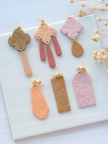 Bohemian Asymmetric Geometric Polymer Clay Cutter, For Jewelry Making, Hollow Frame Earring Clay Tool, Suitable For Earrings, Pendants, Necklaces, Jewelry Making Kit - Clay Cutter - View 2