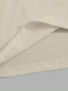 Men's Casual Letter Print Round Neck T-Shirt, Suitable For Work And Daily Wear - Albaricoque - Ver 4