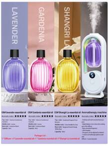 Aromatherapy Home/Hotel Aromatherapy Essential Oil Diffuser Bedroom Silent Toilet Deodorant Office Air Freshener - Rechargeable/Can Be Placed On The Desk/Can Be Hung On The Wall Aromatherapy Room Long Effect Spray There Are 6 Kinds Of Essential Oils To Choose From/Seven Color Atmosphere Lamp/Essential Oil Bottle Can Be Reused - Water Humidification Can Be Added