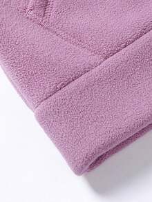 Women's Outdoor Fleece Jacket, Thick Hooded Sweatshirt Sweatshirt, Warm Outerwear For Autumn/Winter,Skiing - Lilac Purple - View 8