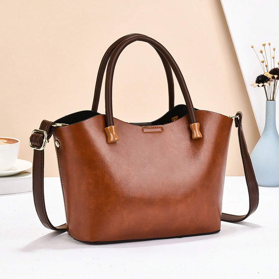 Women Shoulder Bags - 卡其 - 查看 1